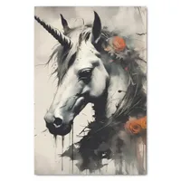 Magical Unicorn With Ink Drips Decoupage Tissue Paper