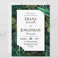Exquisite Tropical Wedding Invitation