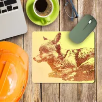 Golden Fox of Fortune Simple Wildlife Canine  Mouse Pad