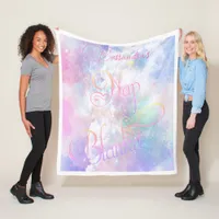 Personalized Clouds and Stars Nap Blanket