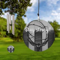 Stay Strong NYC Atlas in Rockefeller Center Statue Wind Chime