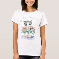 Birthday Girls Mom | Cute Cat White T-Shirt