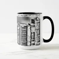 Antique Books on Shelf Coffee Mug