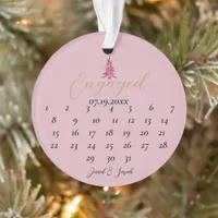 Red Pagoda Christmas Tree Engagement Calendar  Ornament