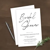 BUDGET Elegant Minimalist Bridal Shower Invitation