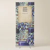 Modern Dramatic Watercolor Chessboard Retractable Banner