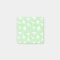 Green and White Pilot Post-it Notes