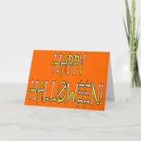 Halloween Snakes and Bones Text Card