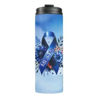 Myalgic Encephalomyelitis ME/CFS Awareness Ribbon Thermal Tumbler