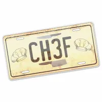 Cool Weathered Rusting Chef Car Licence Plate Sticker