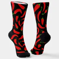 Red Chilli Pepper Spicy Food Socks