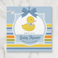 Rubber Duck Baby Shower Blue ID641 Favor Tags