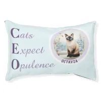 Cats Expect Opulunce Funny Dusky Pink Photo Name Pet Bed