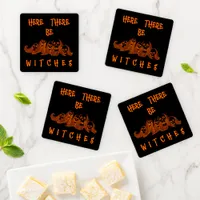 Here There Be Witches Coaster Set