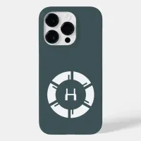 Futuristic Circle With Sci-Fi Monogram Grey Case-Mate iPhone 14 Pro Case