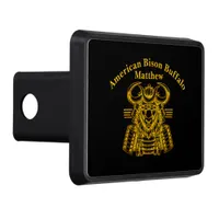 Gold Bison Warrior Design in Samurai Armor  Hitch Cover