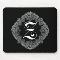 Elegant Goth Initial Z Mouse Pad