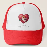 Cupid on Red Heart Trucker Hat