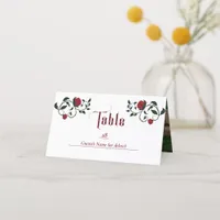 Gothic Dripping Bloody Roses Moody Photo Wedding Place Card