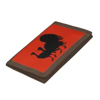 Silhouette of Turkeys Trifold Wallet