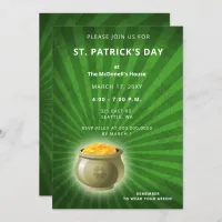 Pot Of Gold St Patricks Day party Invitation