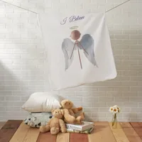 Stick Angel I Believe Baby Blanket