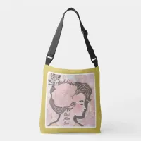 Best Mom Ever Pretty Flowers Any Name Crossbody Bag