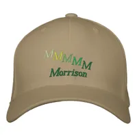 Hat - Name and Staggered Monogram (Greens)