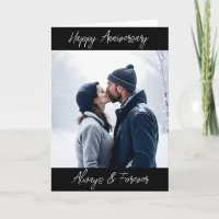 Happy Anniversary Always and Forever Personalized  Card