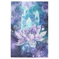 *~* Teal Esoteric SC3 Crystals Lotus Mandala Metal Print