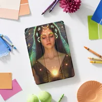 Glowing Goddess of Light Digital Fantasy Art 007 iPad Pro Cover