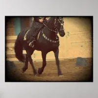 Dream Horse Friesian Dressage Poster