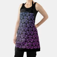 Blue Purple Pink Abstract Apron