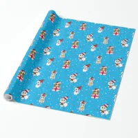 Kittens, Llamas and Mice Cute Christmas Holiday Wrapping Paper