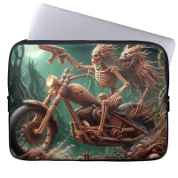 Grimbone and Skulldust, mounted their big chopper  Laptop Sleeve