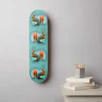 Squirrel in modern style skateboard