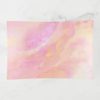 *~* Marble Iridescent Pink Lavender Swirls Trinket Tray