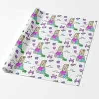 Mermaid and Sea Creatures Girl's Gift Wrap