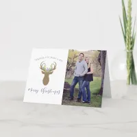 Boho Christmas Reindeer Typography Card