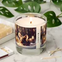 Cute mouse celebrates Christmas  Scented Candle