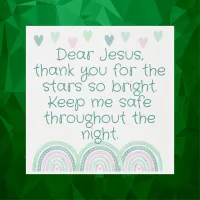 Christian Prayer for kids Green & Pink | Tapestry