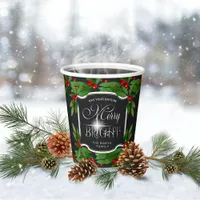 Merry Berry Bright Christmas Swag D591 Paper Cups