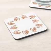 Plastic Coaster - Wire Roosters