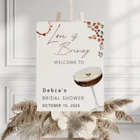 Love Is Brewing Modern Bridal Shower Welcome Sign