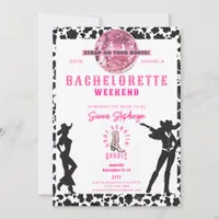 Nashville Cowgirl Disco Rodeo Bachelorette Weekend Invitation