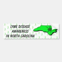 Lyme Disease Awareness in North Carolina Bumper Bumper Sticker