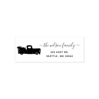 Christmas Tree Truck Holidays Return Address Self-inking Stamp