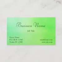 Soft Greens Business Card