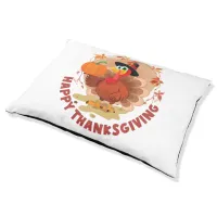 Happy Thanksgiving Typography Pet Bed