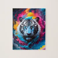 Majestic tiger with a mystical and ethereal appear jigsaw puzzle